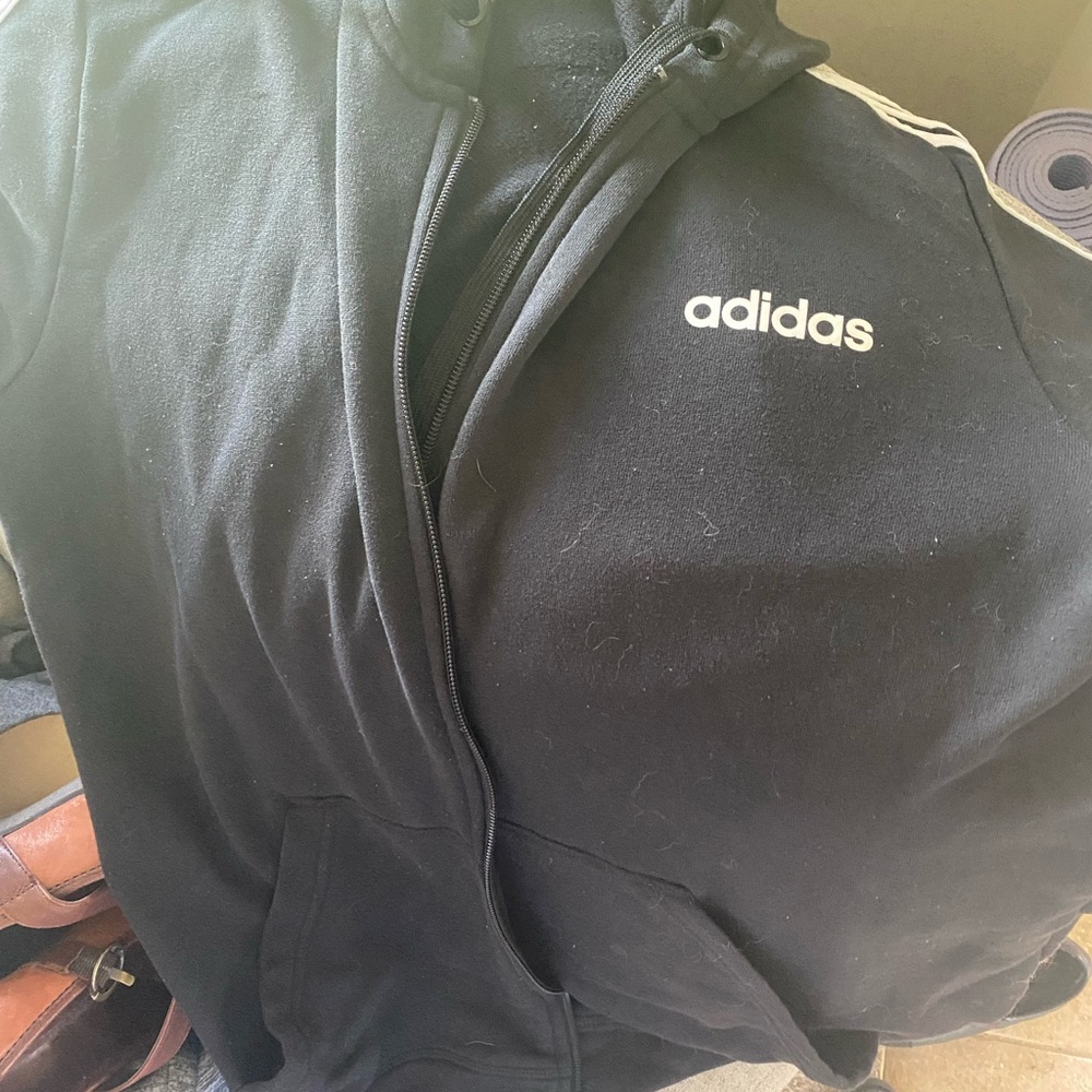 Adidas Black Full-Zip Hoodie